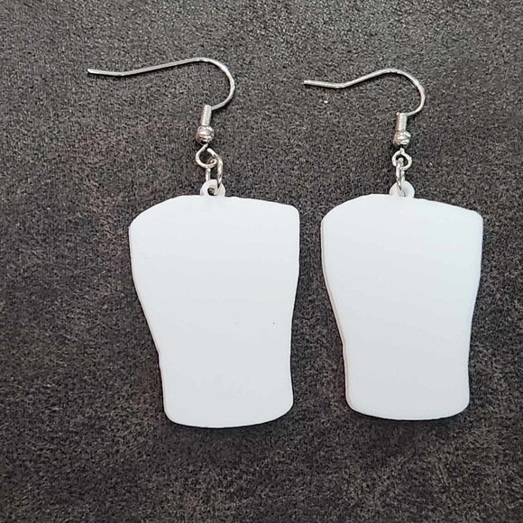 Pink Ice Cube Earrings - Picture 2 of 2